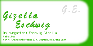 gizella eschwig business card
